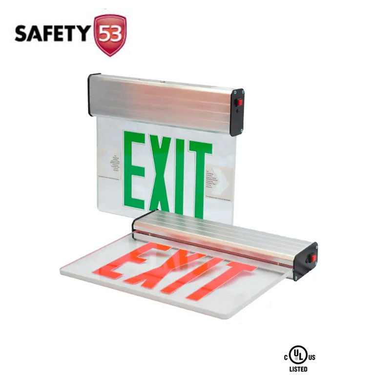 Commercial Aluminum LED Hanging Emergency Exit Sign with Battery Backup