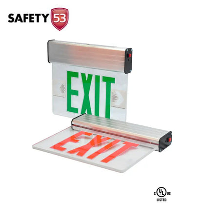 Commercial Aluminum LED Hanging Emergency Exit Sign with Battery Backup