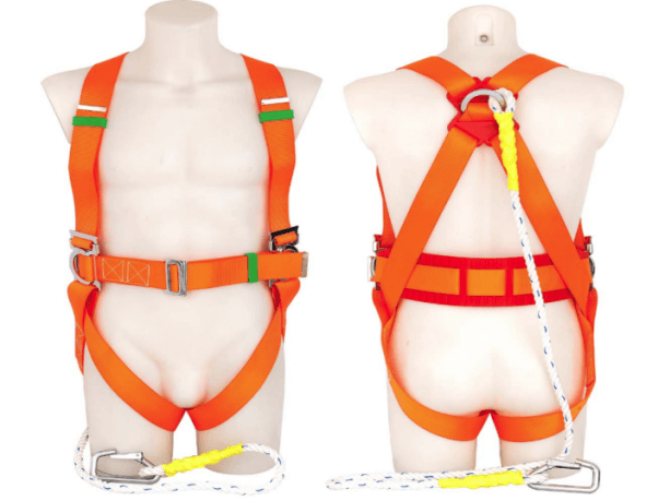 Industrial Full Body Safety Harness HS-5222 with Single Rope Lanyard