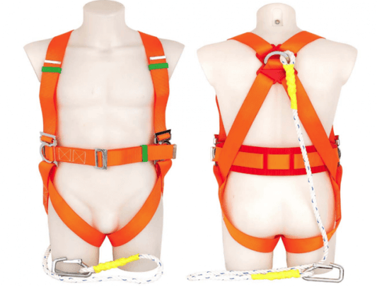 Industrial Full Body Safety Harness HS-5222 with Single Rope Lanyard