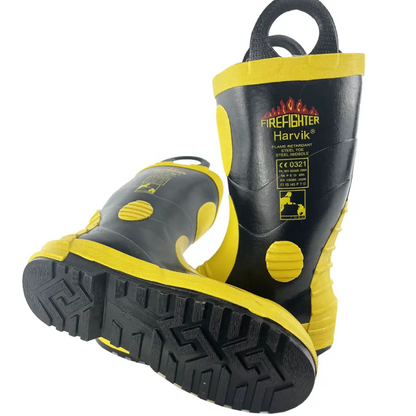 Professional Fireman Safety Rubber Fire Gum Boots with Steel Toe