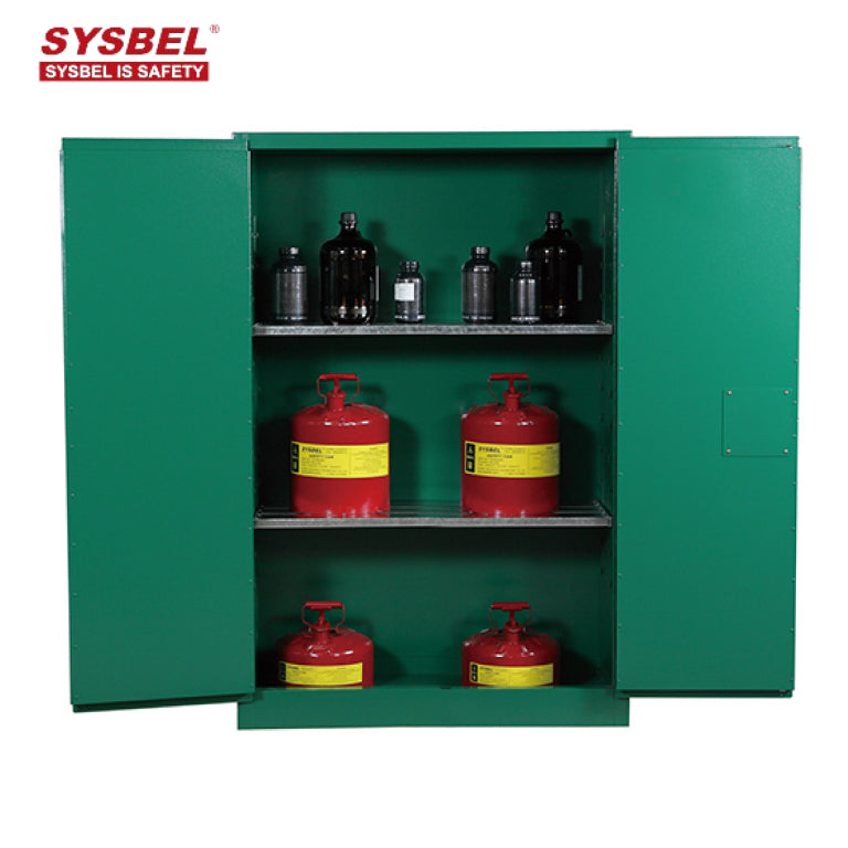 SYSBEL FM Approved Double Wall Steel Pesticide Safety Storage Cabinet