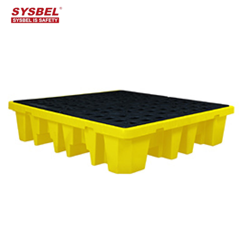 SYSBEL Heavy Duty 4 Drum Polyethylene Spill Containment Sump Pallet