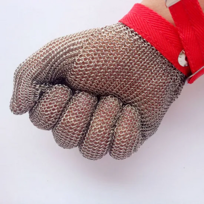 Stainless Steel Wire Mesh Ring Chainmail Cut Resistant Safety Gloves