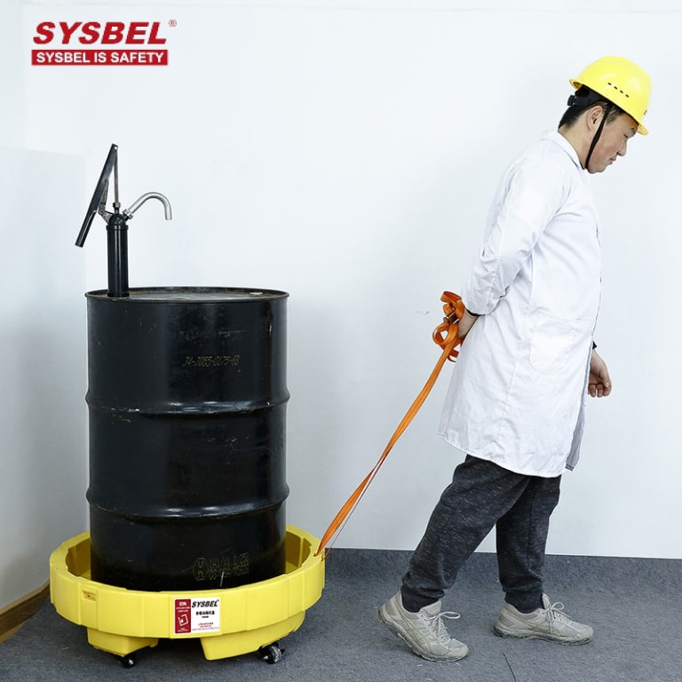 Sysbel 36L Single Drum Polyethylene Spill Containment Tray Yellow