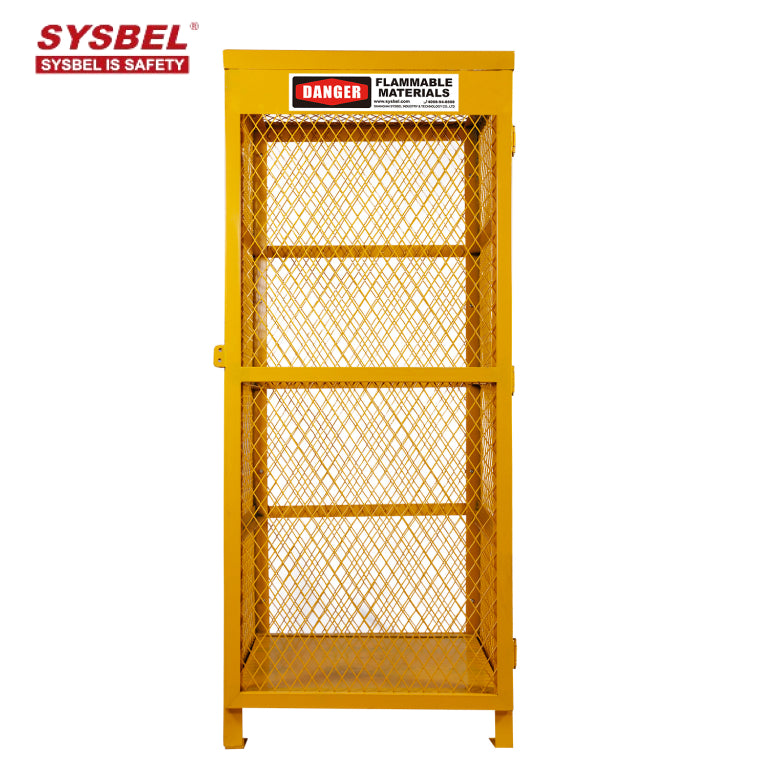 SYSBEL WA710589 Heavy Duty Steel Mesh Gas Cylinder Storage Cage