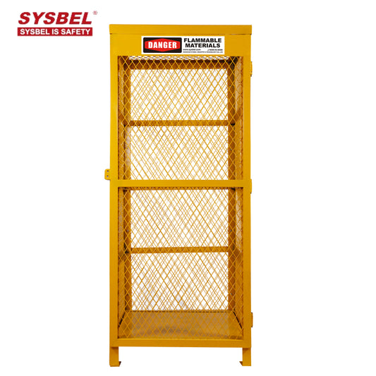 SYSBEL WA710589 Heavy Duty Steel Mesh Gas Cylinder Storage Cage