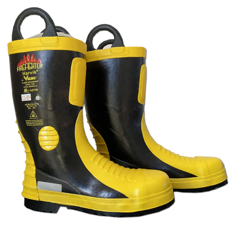 Professional Fireman Safety Rubber Fire Gum Boots with Steel Toe