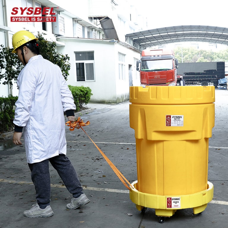 Sysbel 36L Single Drum Polyethylene Spill Containment Tray Yellow