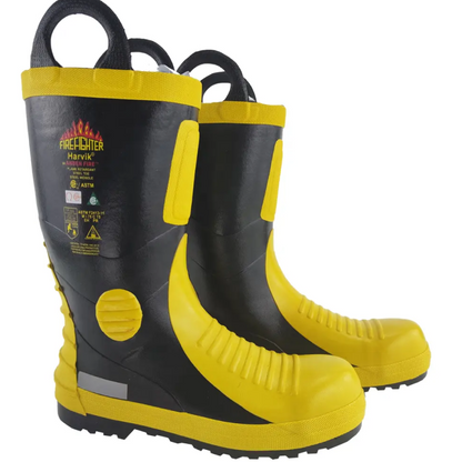 Professional Fireman Safety Rubber Fire Gum Boots with Steel Toe
