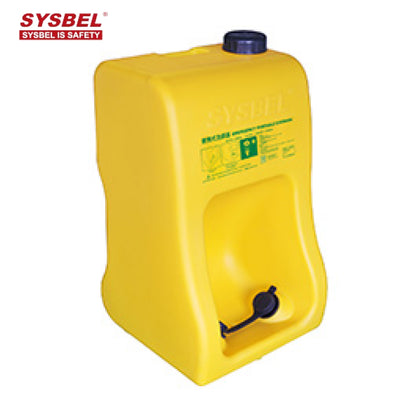 SYSBEL 30L Portable Eyewash Station with Mobile 142L Waste Cart