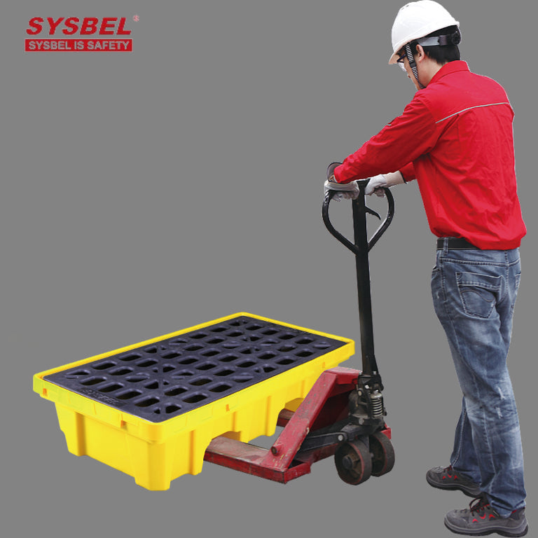 SYSBEL Heavy Duty 2 Drum Polyethylene Spill Containment Pallet