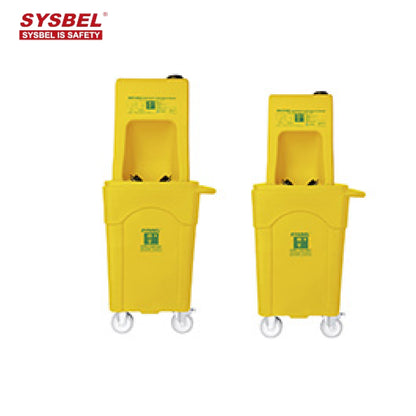 SYSBEL 60L Portable Eyewash Station and Mobile Waste Cart System