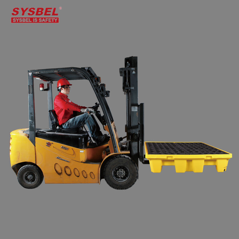 SYSBEL Heavy Duty 2 Drum Polyethylene Spill Containment Pallet