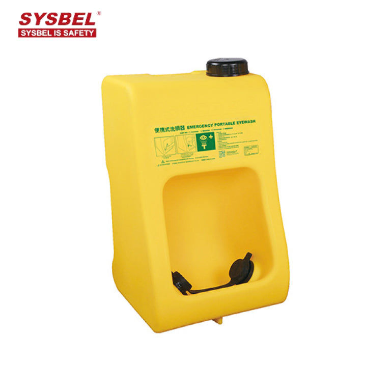 SYSBEL 30L Portable Gravity Fed Emergency Eyewash Station Safety Yellow