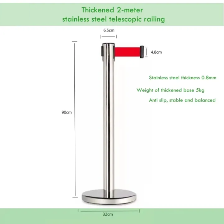 Stainless Steel Retractable Belt Barrier for Crowd Control Management