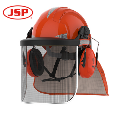 EVOLite Forestry Safety Helmet with Sonis Compact Ear Defenders Orange