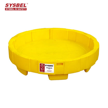 Sysbel 36L Single Drum Polyethylene Spill Containment Tray Yellow