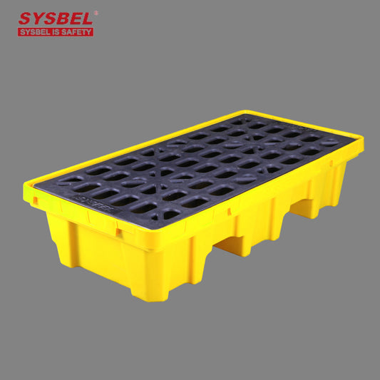 SYSBEL Heavy Duty 2 Drum Polyethylene Spill Containment Pallet