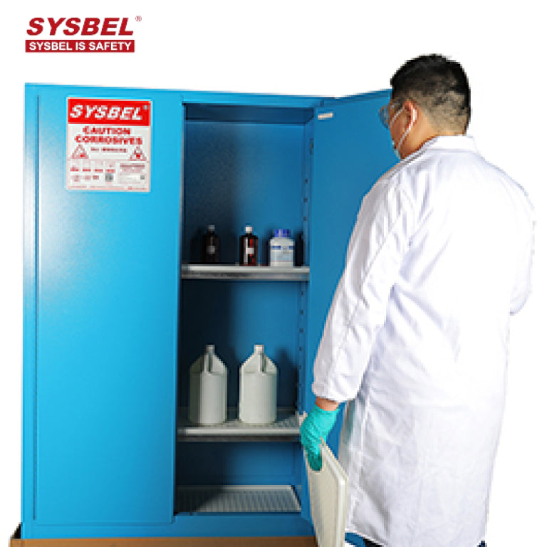 SYSBEL 45 Gallon Double Door Corrosive Liquid Safety Cabinet