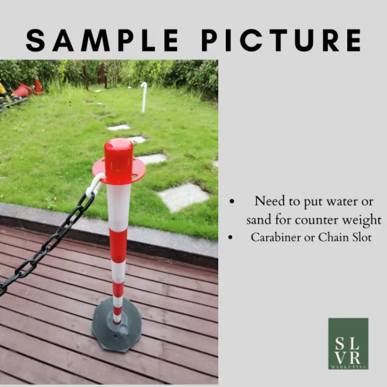 High-visibility 85cm PVC Road Traffic Safety Delineator Post