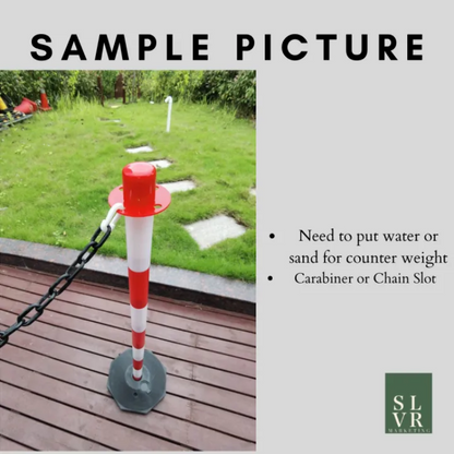 High-visibility 85cm PVC Road Traffic Safety Delineator Post