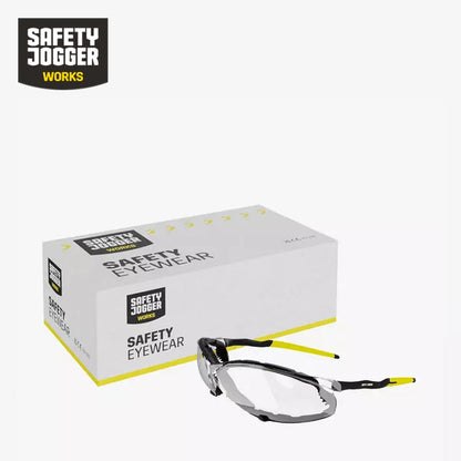 Tsavo Rugged Black Safety Glasses with Clear Anti-Fog Lenses