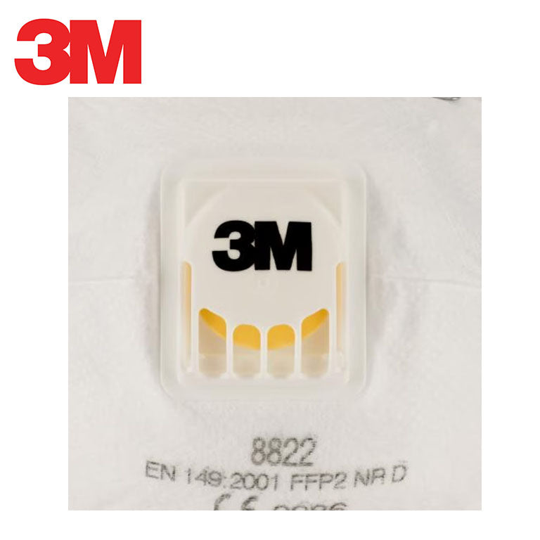 3M 8822 Valved P2 Particulate Respirator for Dust and Fumes
