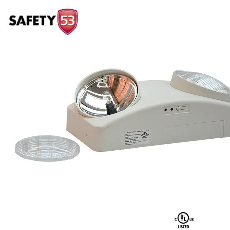 UL Listed Dual Head Emergency Beam Light with Rechargeable Battery