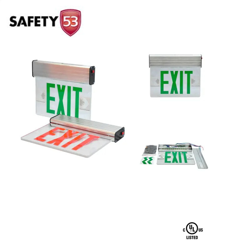 Commercial Aluminum LED Hanging Emergency Exit Sign with Battery Backup