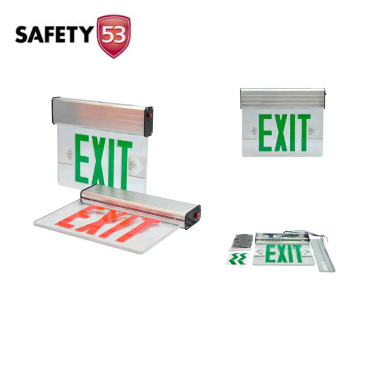 Commercial Aluminum LED Hanging Emergency Exit Sign with Battery Backup